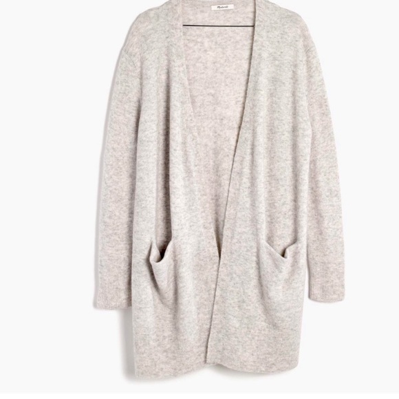 Madewell Kent Long Cardigan Heather Fog - Picture 6 of 6